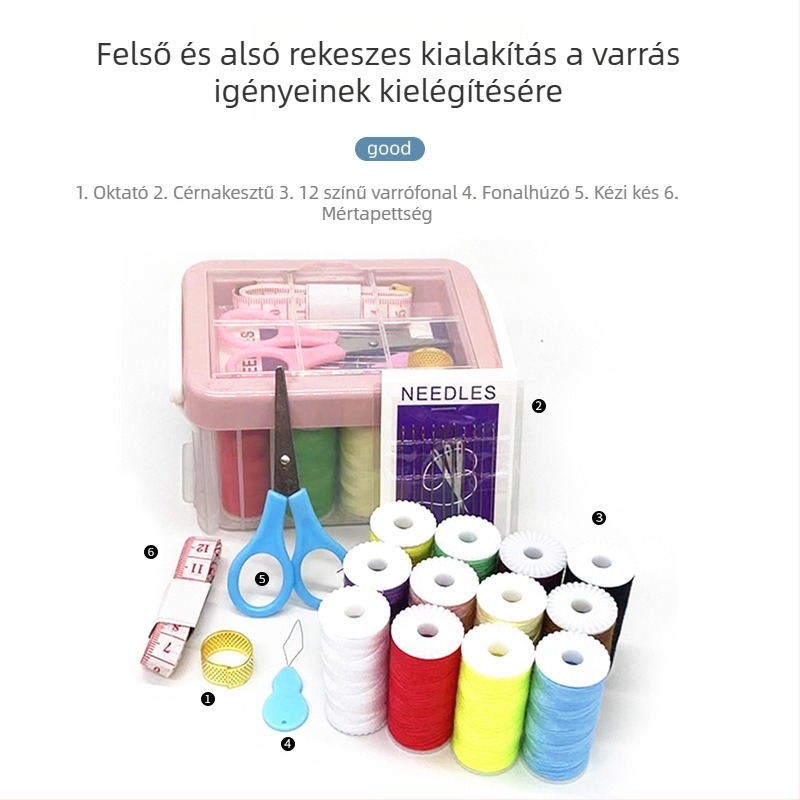 Varró doboz készlet, dupla rétegű átlátszó tárolóval, háztartási és diák használatra, új kínai stílus