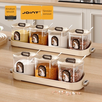 Beépített többrekeszes fűszertartó konyhához, prémium műanyag sótartóval és logótestreszabási lehetőséggel