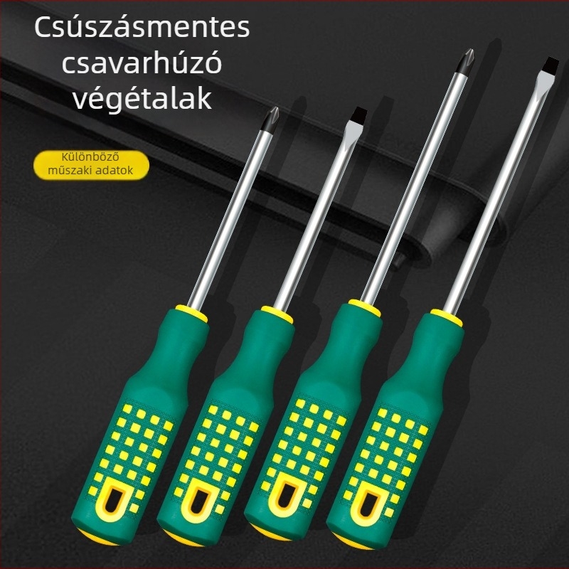 Kereszthornú csavarhúzó – mágneses, szigetelt, magas széntartalmú acélból, markolat PP+TPR
