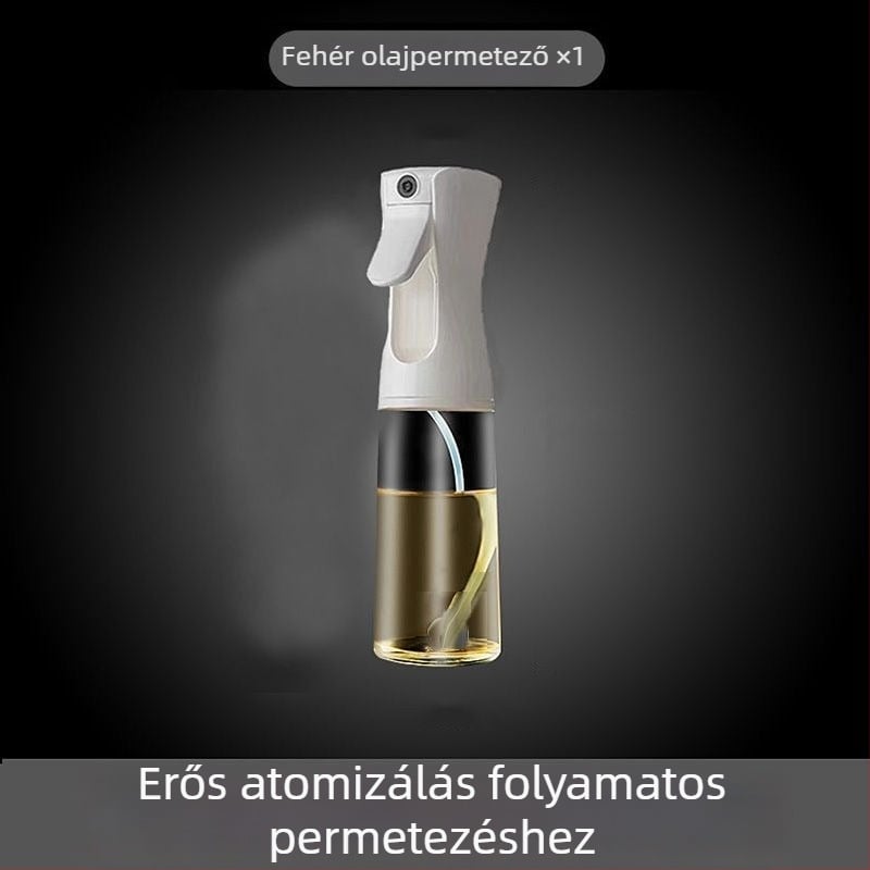 Műanyag olajspray üveg, atomizáló permetezővel, alkalmas olívaolajhoz és étolajhoz, bevezetés 2025