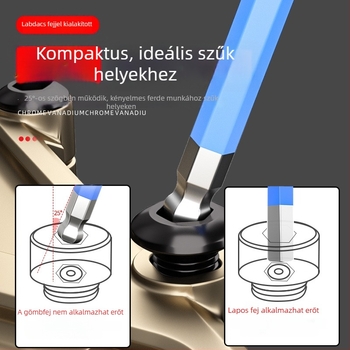 Belső hatszögkulcs készlet, króm-vanádium acél Cr_V