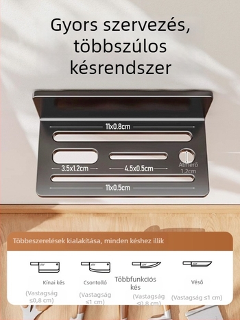Konyhai késállvány szénacélból, szerelés nélkül, asztali tárolás, etnikus stílus