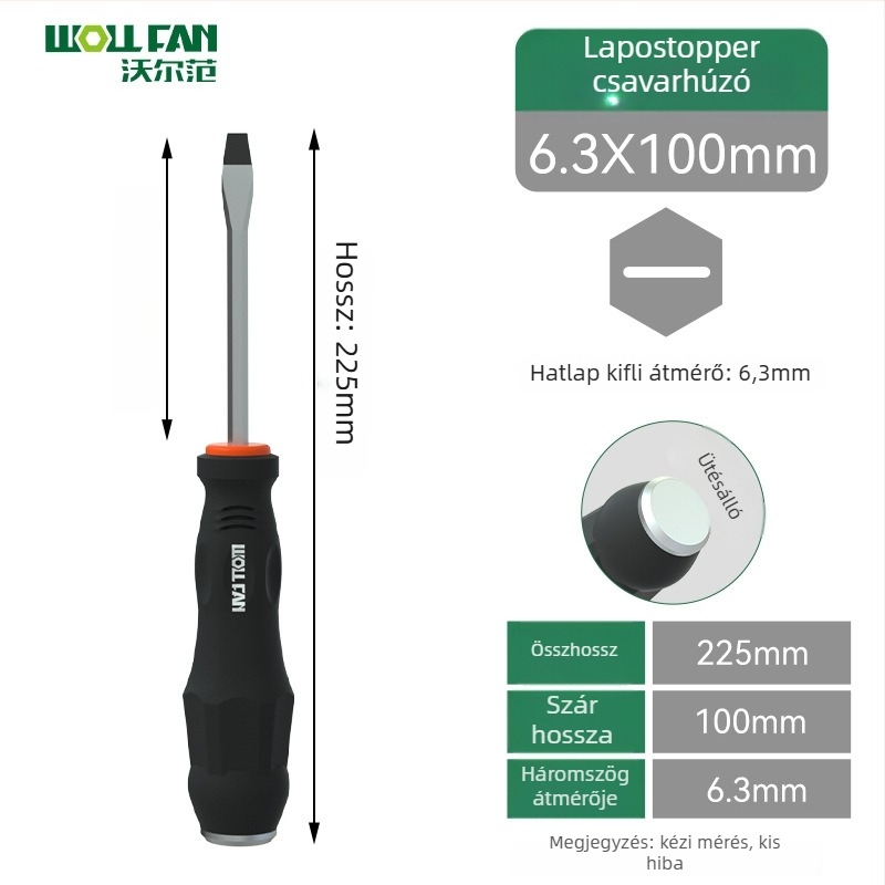 Phillips és laposfejű csavarhúzó készlet – Ipari minőségű, mágneses, szigetelt, Cr-V krom-vanádium acél, markolat ragasztóbevonattal