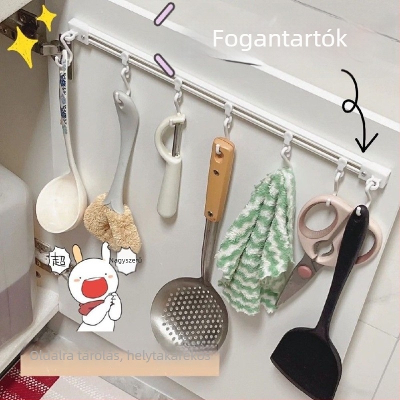 Fali fűszerzacskó-tároló záró klipekkel, műanyagból, falra szerelhető