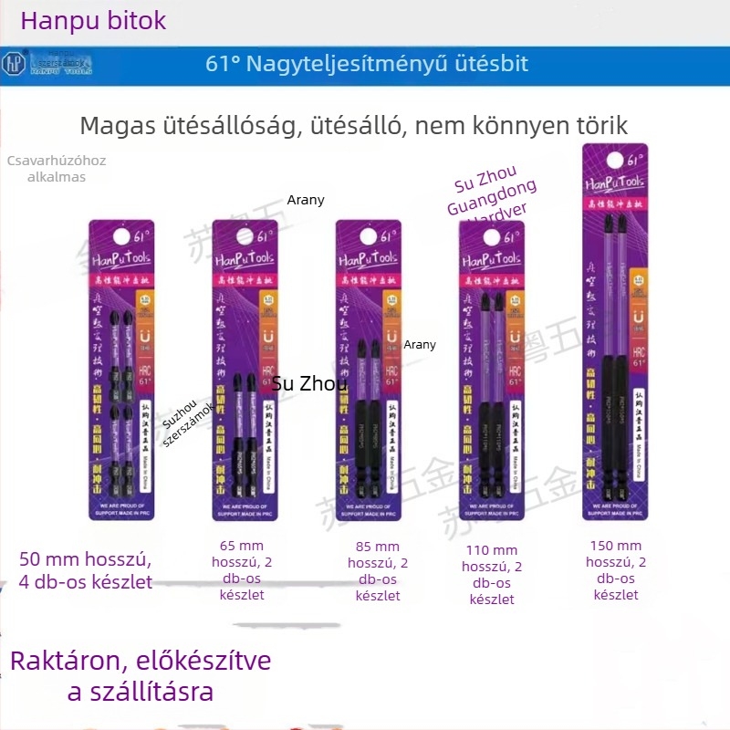 Keresztfejű csavarhúzóbit Nb-S2, 61° szög, ütésálló, mágneses