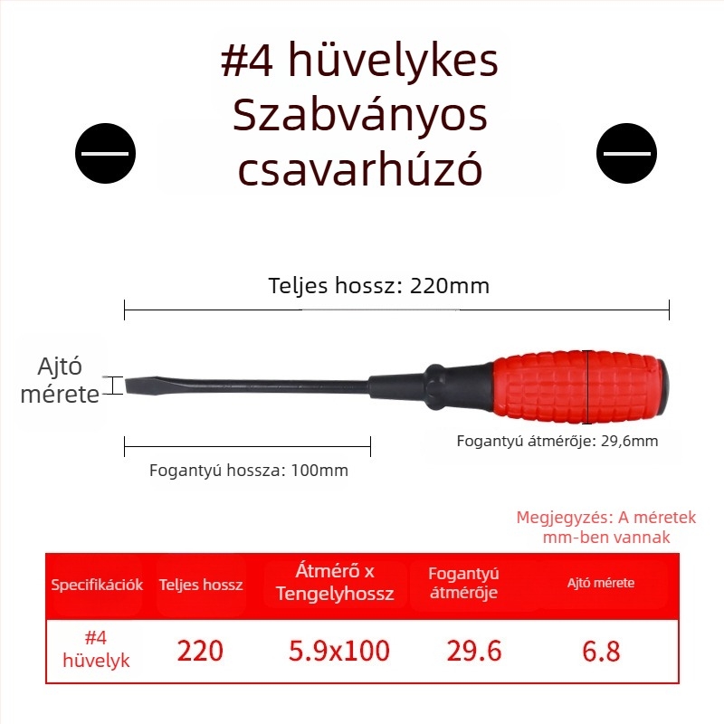 CHKL szigetelt Phillips fejű csavarhúzó, magas széntartalmú acélból