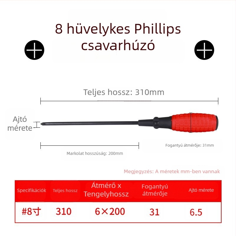 CHKL szigetelt Phillips fejű csavarhúzó, magas széntartalmú acélból