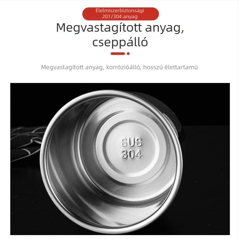 304 rozsdamentes acél fűszertartó edény fedéllel, folyékony fűszerekhez, modern minimalista stílus, testreszabás és logó nyomtatás