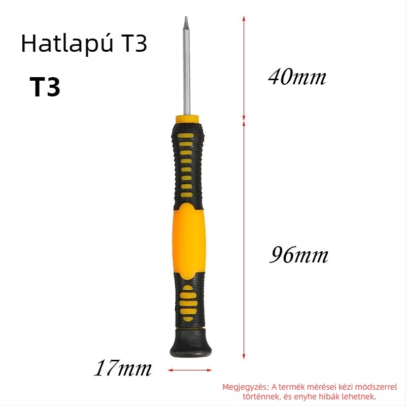Többcélú precíz csavarhúzó mobiltelefon javításhoz, CR-V acélból, szigetelt, mágneses, súly 0.08