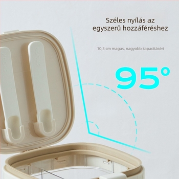 Jianjia zárható fűszeres doboz, többrekeszes dizájnnal, műanyagból készült, alkalmas kemény fűszerekhez, piacra kerül 2025-ben