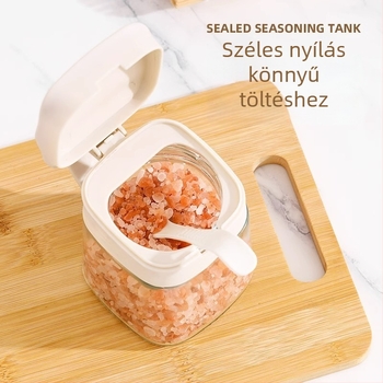 Üveg fűszertartó készlet szilárd fűszerekhez, háztartási konyha