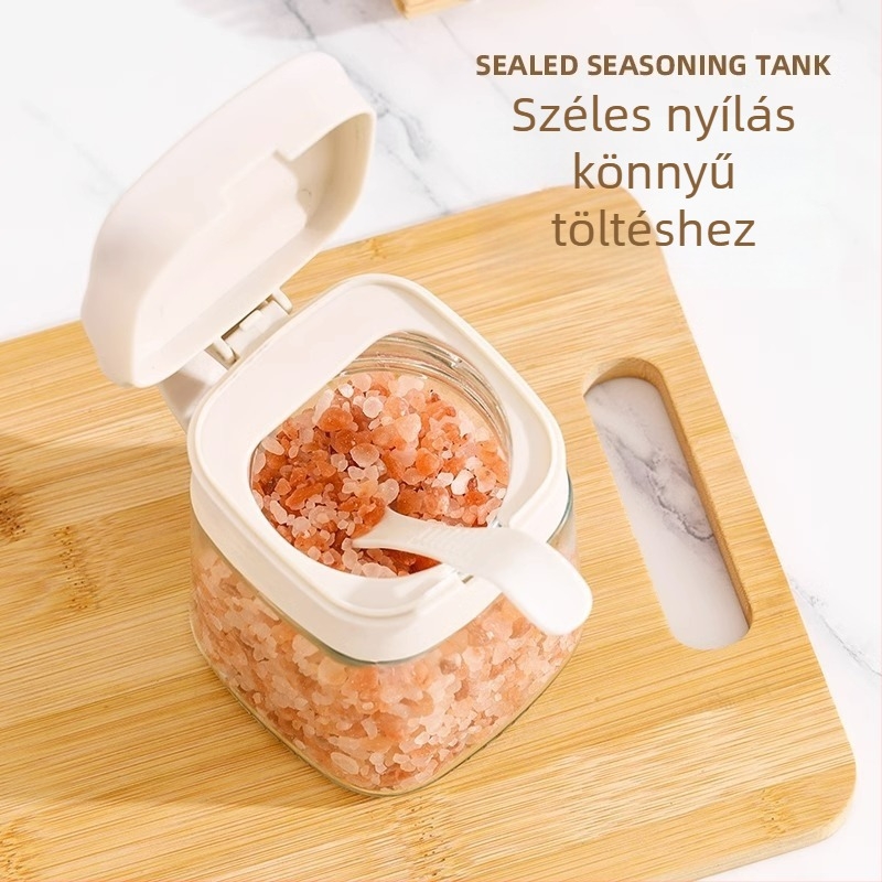 Üveg fűszertartó készlet szilárd fűszerekhez, háztartási konyha