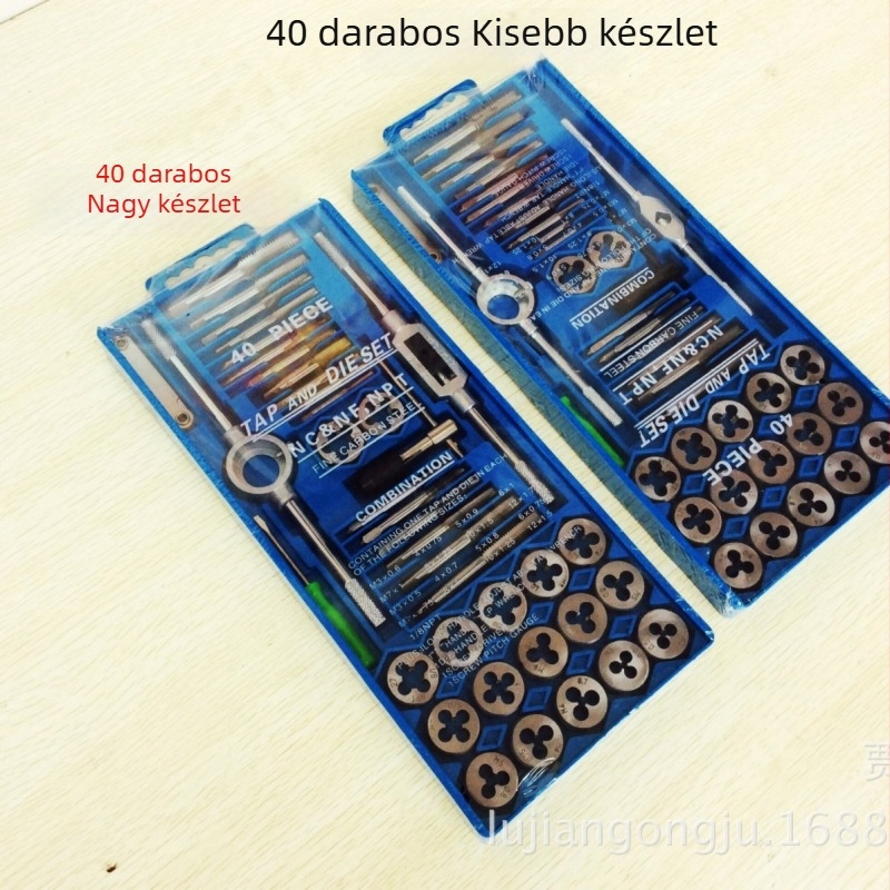 Lu Jian menetvágó készlet, 40 db, metrikus M3–M12
