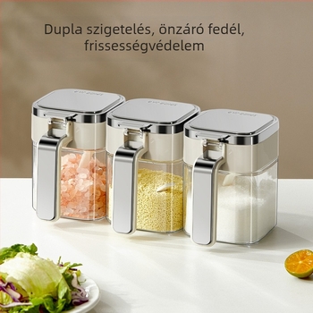 Üveg zárható fűszeres dobozkészlet szilárd fűszerekhez, modern minimalista stílus, testreszabható feldolgozás, papírdobozos csomagolás