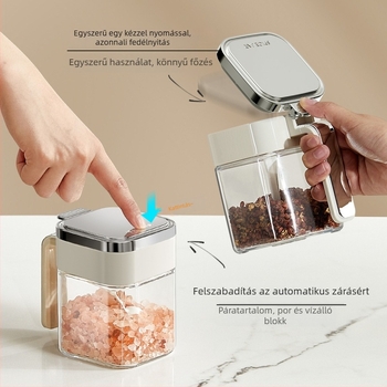 Üveg zárható fűszeres dobozkészlet szilárd fűszerekhez, modern minimalista stílus, testreszabható feldolgozás, papírdobozos csomagolás