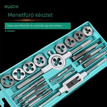 Menetkészlet Tap Die, 12 vagy 20 darab, 45# acél, ruichi márka, tömeg 0,42–0,52 kg