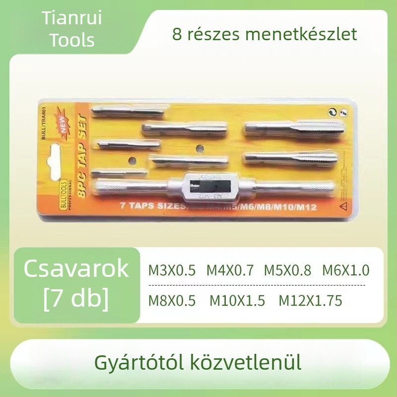 8 db-os menetkészlet, szénacél