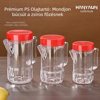 Műanyag fűszertartók önthető nyílással, átlátszó fűszertartók és fűszerdoboz; Han Yalin, logó nyomtatás, testreszabás, Light Luxury stílus