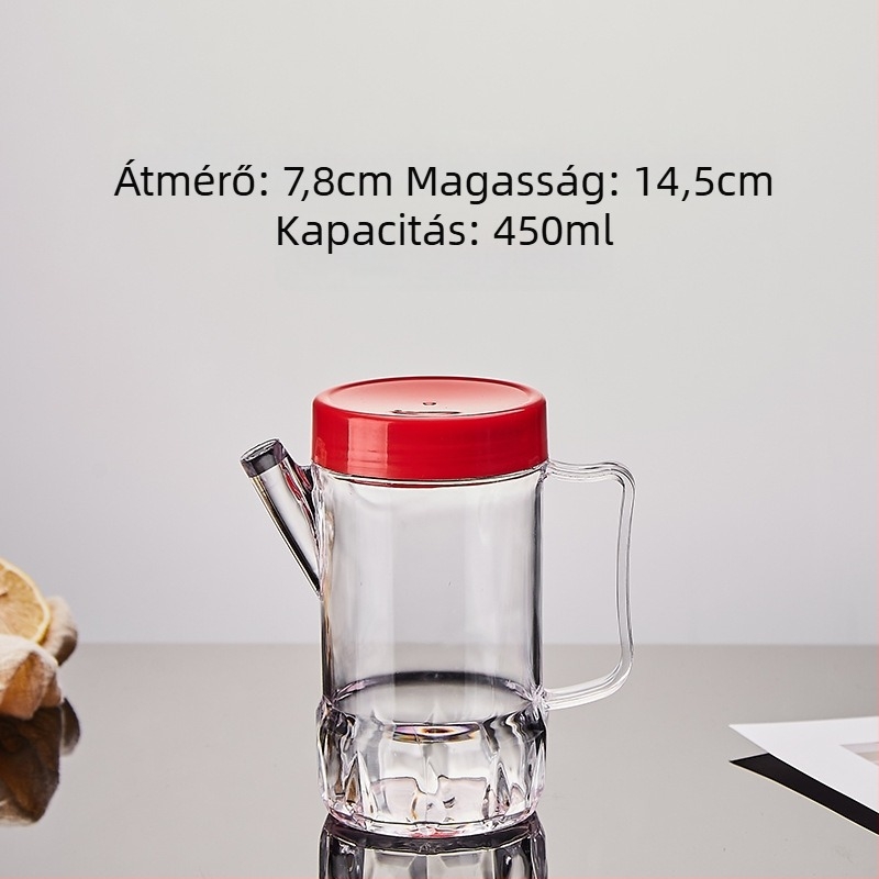 Műanyag fűszertartók önthető nyílással, átlátszó fűszertartók és fűszerdoboz; Han Yalin, logó nyomtatás, testreszabás, Light Luxury stílus