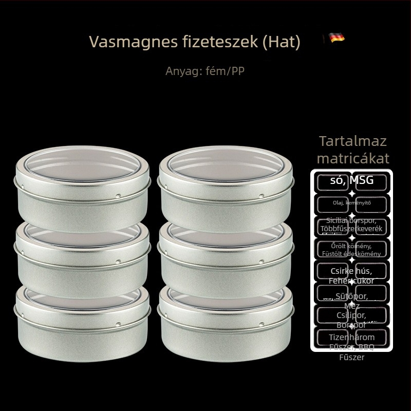 Bosans mágneses fűszeres doboz fedéllel – szilárd fűszerekhez, testreszabható logó, modern minimalista stílus