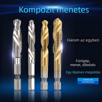 QIANBO integrált menetfúró-bit M3–M10, menetfúrás és fúrás egy lépésben, egy csomag, 0,2 kg