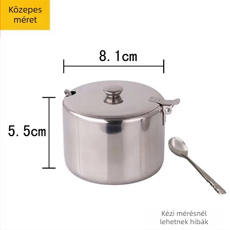 Rozsdamentes acél fűszertartó készlet – kereskedelmi használatra, szilárd fűszerekhez, modern dizájn, testreszabhatóság