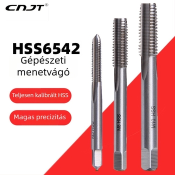 Gépészeti menetfúrók egyenes hornyú, 6542 gyorsacélból, teljesen megélezettek