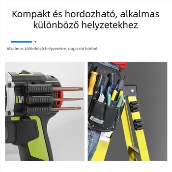Csavarhúzó bit tartó 3M ragasztóval, 3- vagy 4 lyukú bit rendező, gyors kioldó klipek, szénacél