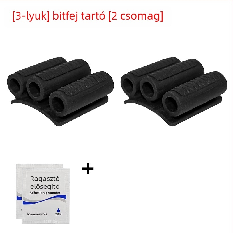 Csavarhúzó bit tartó 3M ragasztóval, 3- vagy 4 lyukú bit rendező, gyors kioldó klipek, szénacél