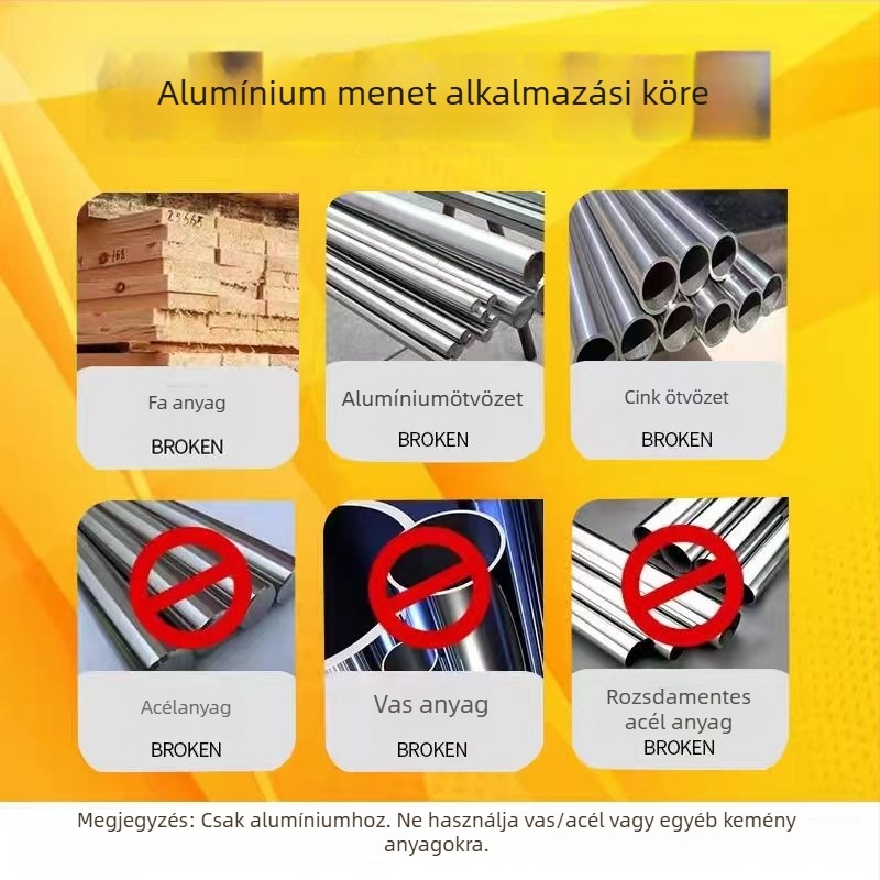 Kétélű spirálisan menetfúró alumíniumhoz gépekhez, M3–M12, Brand: Jingda Tools