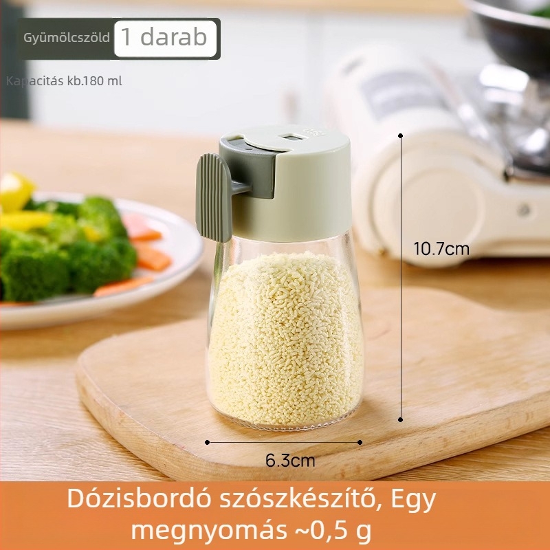 Mérő sótartó fűszerekhez, műanyag test, Qiwang márka