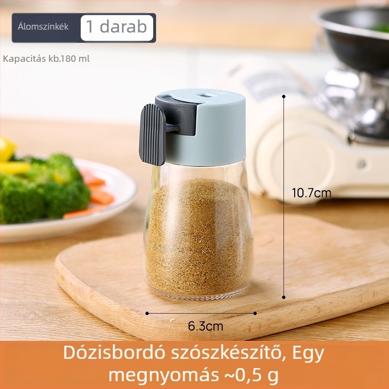 Mérő sótartó fűszerekhez, műanyag test, Qiwang márka