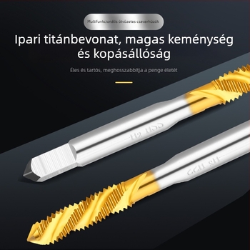 Spirálisan HSS menetfúró, titan bevonattal, metrikus nemzeti szabvány, géphez való menet