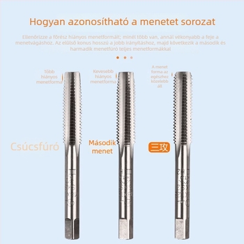 HTD Kézi Menetfúró Készlet Imperiális Menetekhez, Kézi Tápok, Több Méretű