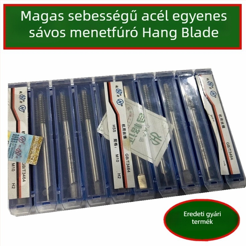 Géphez tartozó menetvágó csapok egyenes hornyolt, metrikus, HSS, méretek M3–M30
