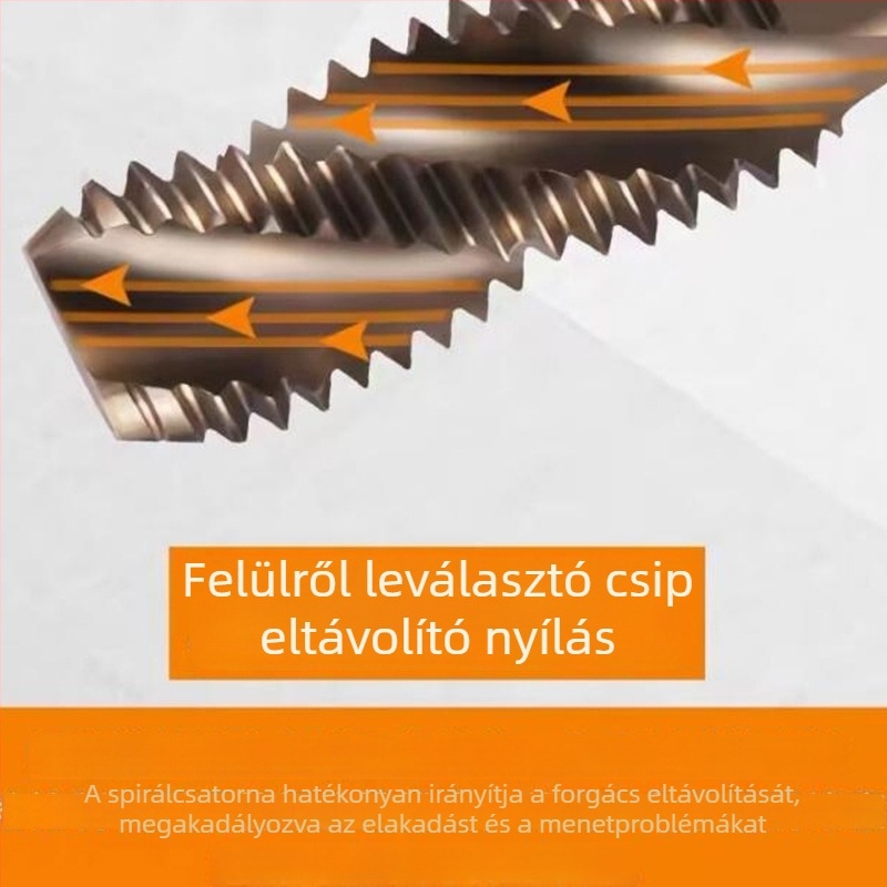 Tiangong magas-kobaltot tartalmú M35 spirálmenetfúrók rozsdamentes acélhoz, durva fogazatú