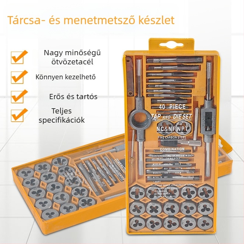 Metrikus menetkészlet - kézi tap wrench - HEWEGO sorozat 01
