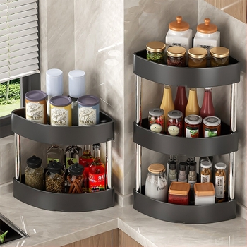 Konyhai sarokfalra szerelhető tároló — többszörös felhasználású, szénacél, modern egyszerű stílus, 2015 őszén debütált