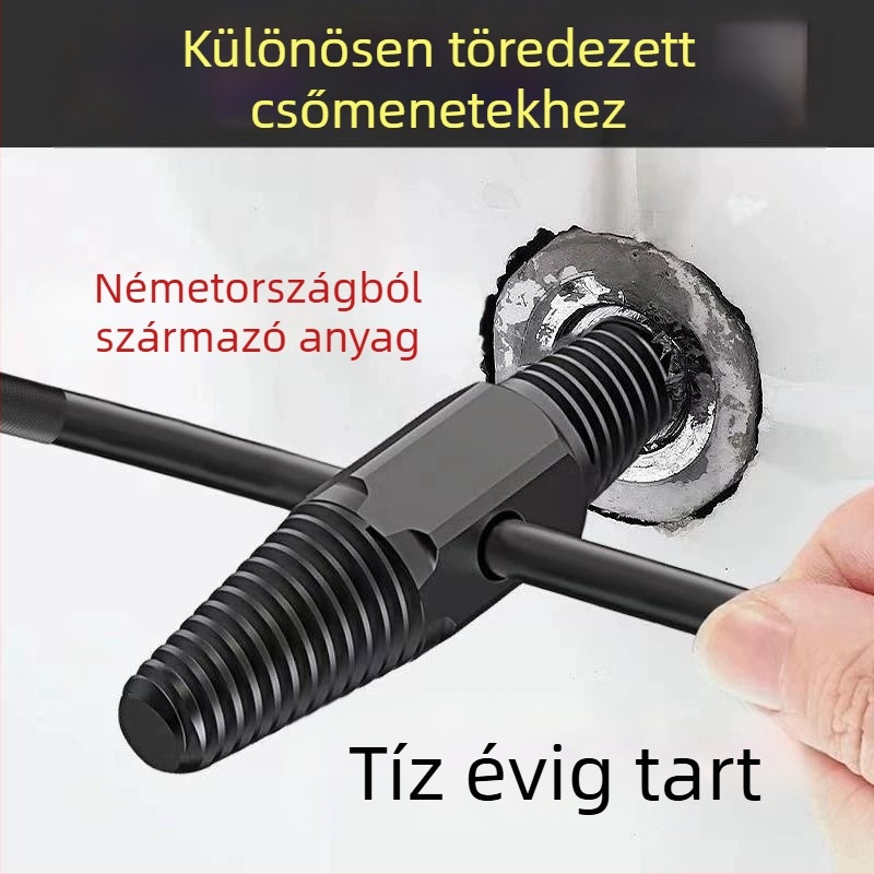 Univerzális menetkivágó eszköz csaptelekhez és csövekhez, a törött menet eltávolítására (Márka: Middle school; Alkalmas csapokra és csövekre; Eltávolítja a törött menetet)
