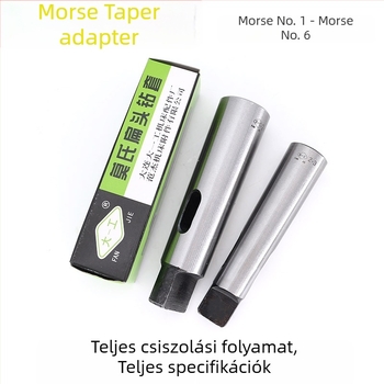 Fúróhüvelykészlet változó átmérőjű redukáló hüvelyekkel, síkhéjú fejű hüvely, kúpos tengely és köztes hüvelyek