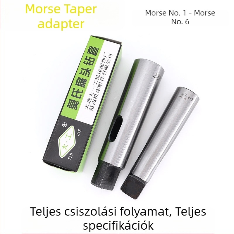 Fúróhüvelykészlet változó átmérőjű redukáló hüvelyekkel, síkhéjú fejű hüvely, kúpos tengely és köztes hüvelyek