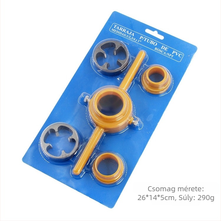 FURONGHUA Kézi 6–darabos PVC csövekhez konusz menetkészlet