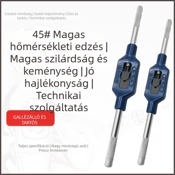 Kézi Tap Wrench, állítható, T-típusú tok
