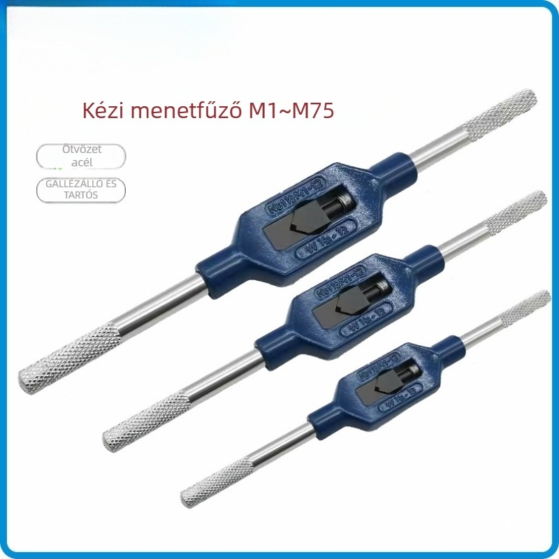 Kézi Tap Wrench, állítható, T-típusú tok