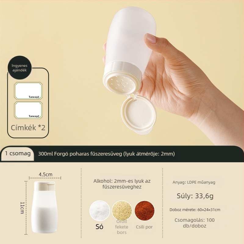 Só- és fűszerező doboz, Tangya Tanray, műanyag, szilárd fűszerek, japán stílus