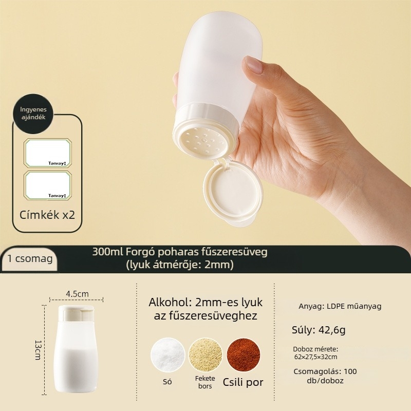 Só- és fűszerező doboz, Tangya Tanray, műanyag, szilárd fűszerek, japán stílus