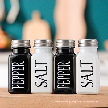 Longjiang üveg fűszeres tartály szilárd fűszerekhez, logónyomás elérhető, testreszabás, prémium minőség