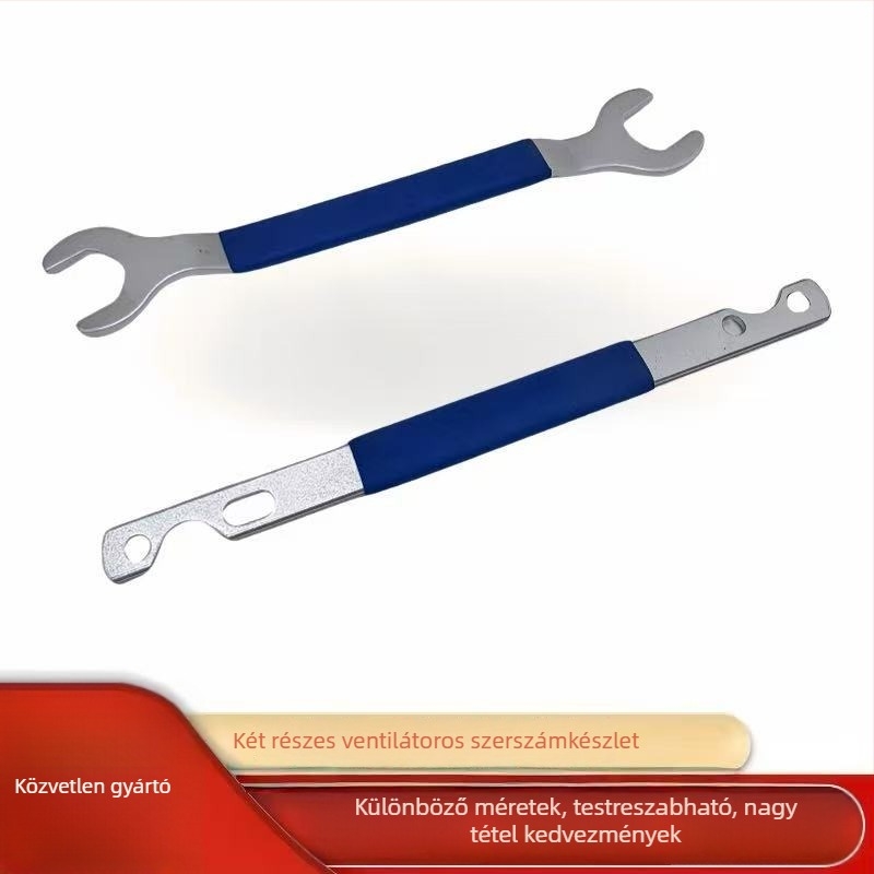 Yongren Precision Engineering Ventilátor szétszerelő kulcs, 2 darabos készlet, leválasztható fogantyú, 0,8 kg
