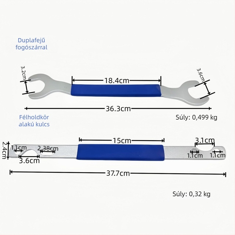 Yongren Precision Engineering Ventilátor szétszerelő kulcs, 2 darabos készlet, leválasztható fogantyú, 0,8 kg