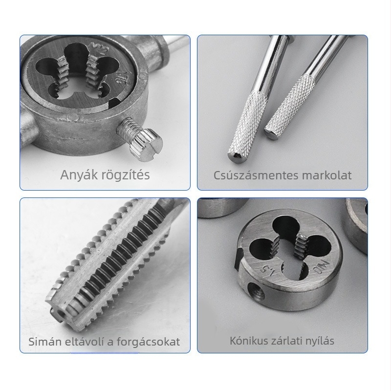 Tap and Die készlet – kézi tap és die, metrikus, 20 darab, QST EXPRESS